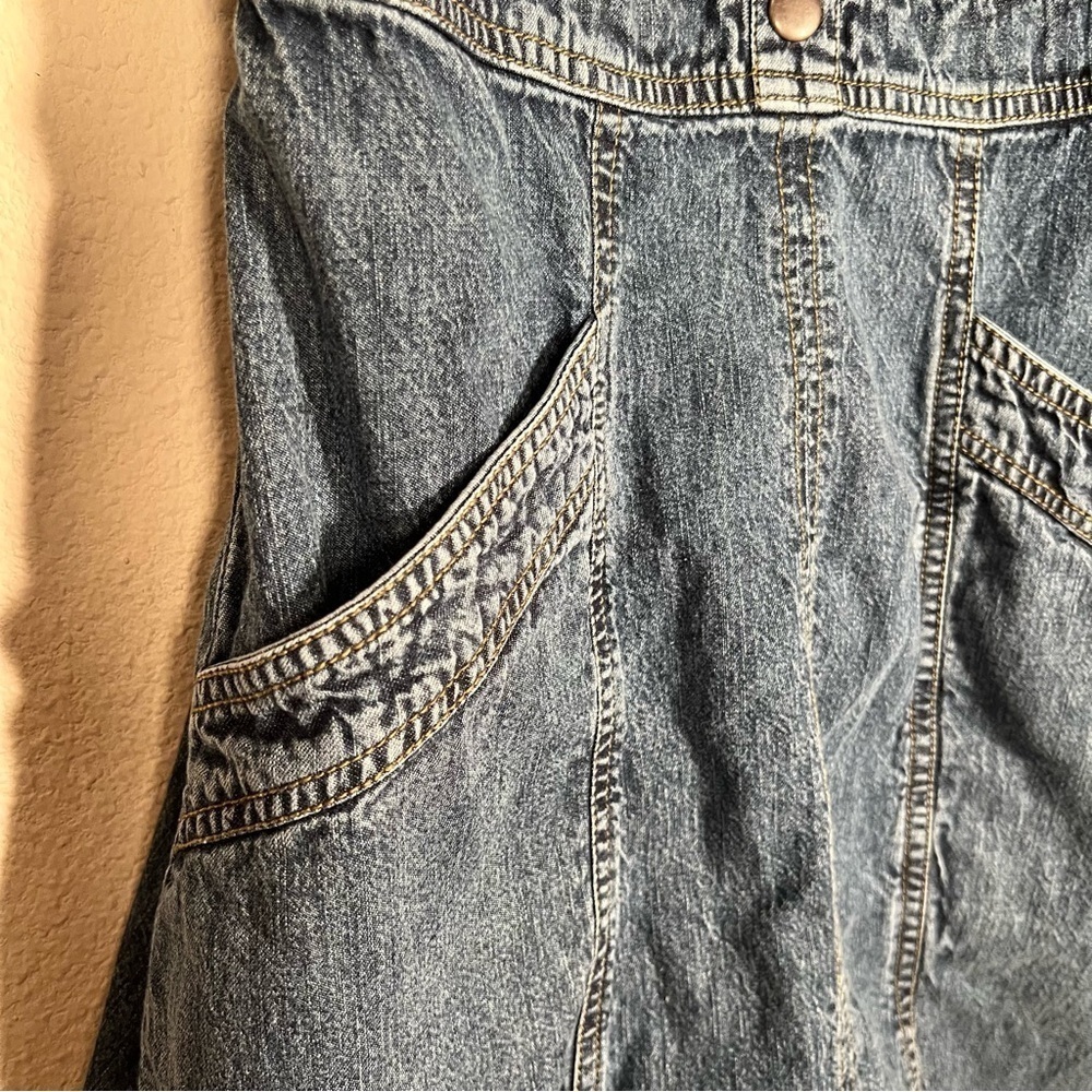 Japna Blue Denim Dress Stretch Back - Picture 4 of 11